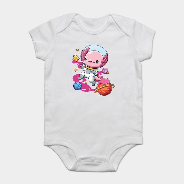 Space Axolotl Baby Bodysuit by GoshWow®